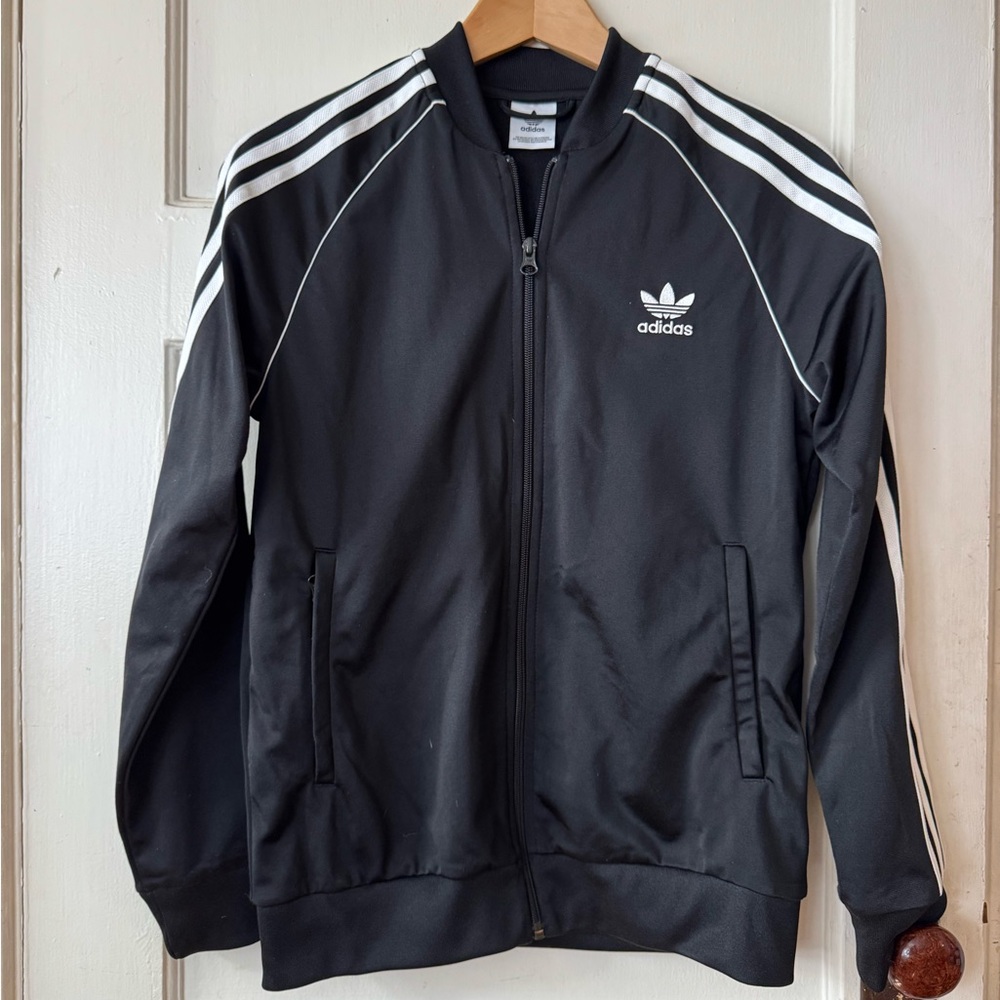 Adidas | Black Lightweight Track Jacket Boys Large
